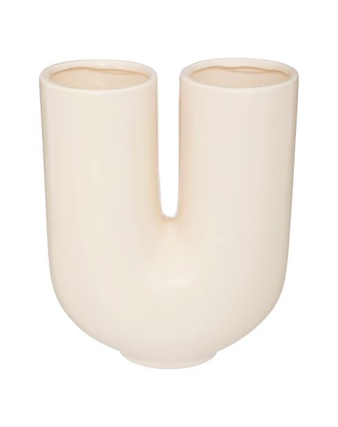 Vase Rivi blanc chaud - 21x11.4x25 cm