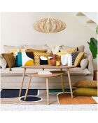 Coussin brodé Hary ocre - 45x45 cm