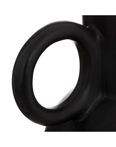 Schwarze Keramikvase - 21x14,5x22,5 cm