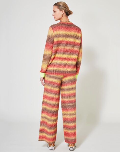 Cardigan Arc-en-ciel kaki