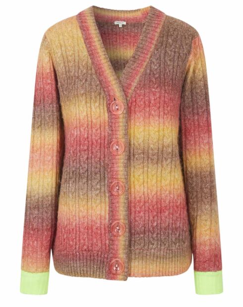 Cardigan Arc-en-ciel kaki