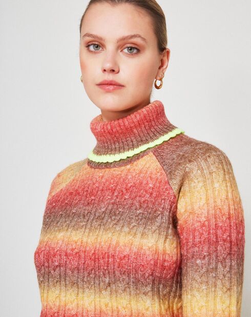 Pull Arc-en-ciel kaki