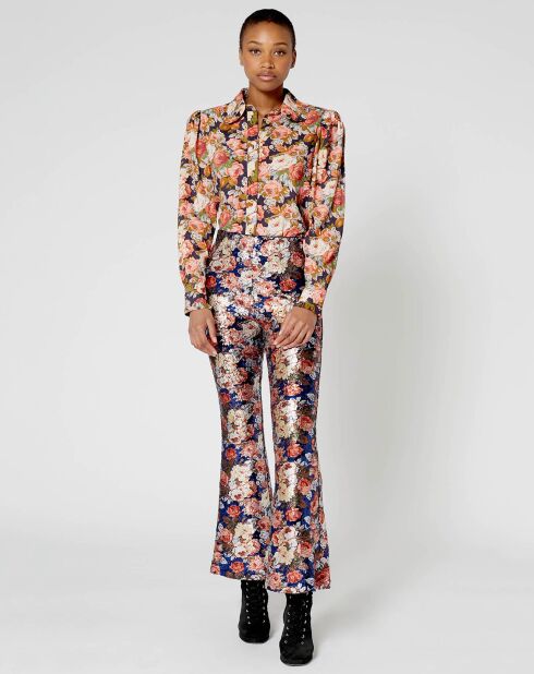 Chemise Patchwork encre