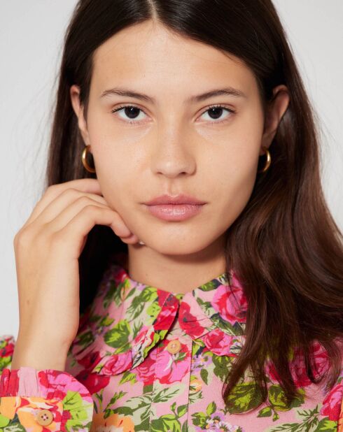 Chemise Patchwork rose