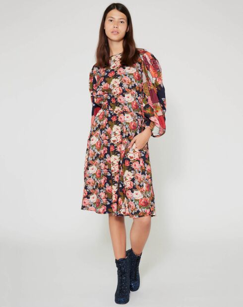 Robe Patchwork encre