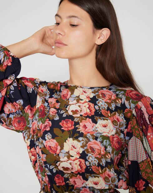 Robe Patchwork encre