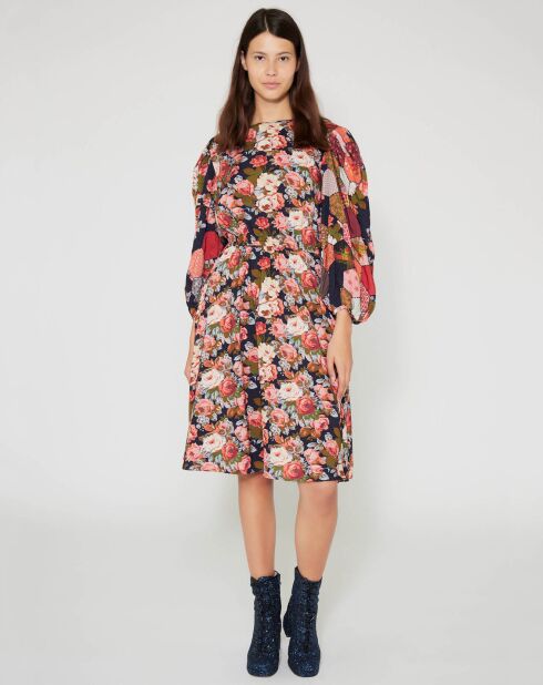 Robe Patchwork encre