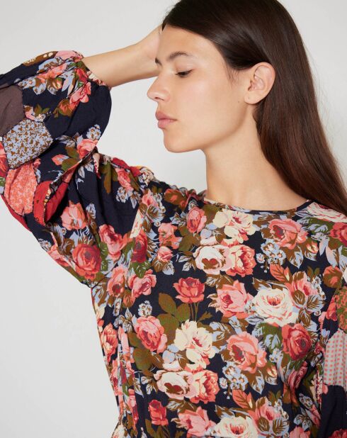Robe Patchwork encre