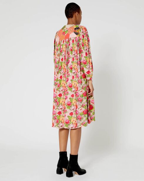 Robe Patchwork rose