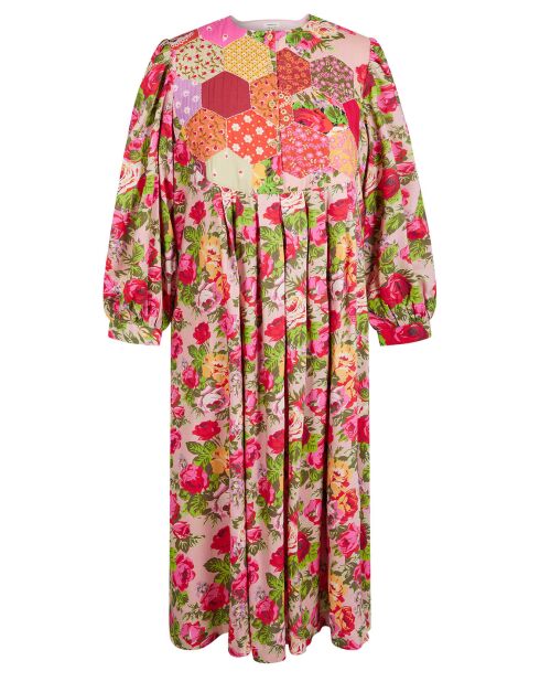 Robe Patchwork rose