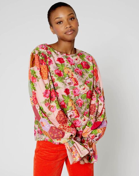 Blouse Patchwork rose