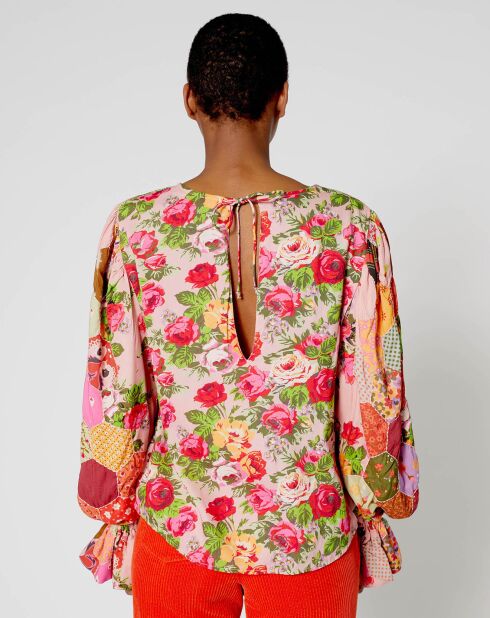 Blouse Patchwork rose