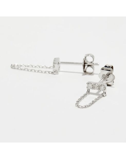 Boucles d'oreilles Idoya Diamants 0.11 ct or blanc