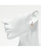 Mattie oorbellen diamanten 0.06 & Rubies 0.20 kt geelgoud