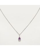Pendentif Kartika Diamants 0.07 ct & Améthystes 0.66 ct or blanc