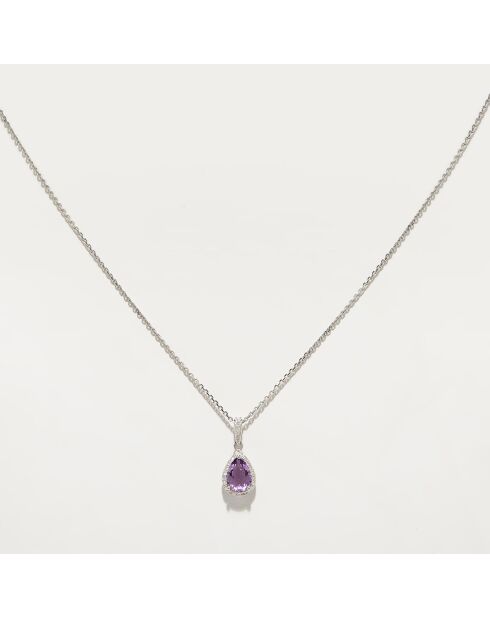 Pendentif Kartika Diamants 0.07 ct & Améthystes 0.66 ct or blanc