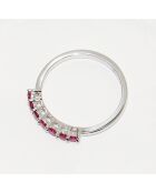 Bague Abygail Rubis 0.35 ct or blanc