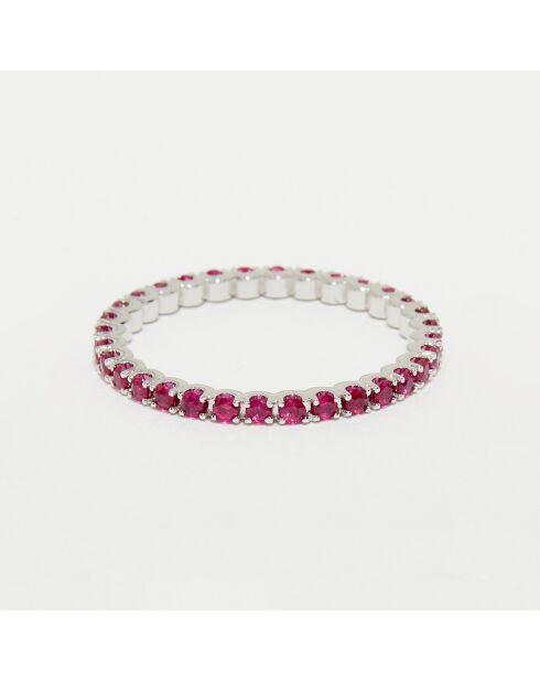 Anello con rubini in oro bianco 0,65 ct