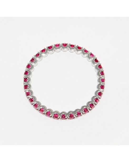 Anello con rubini in oro bianco 0,65 ct