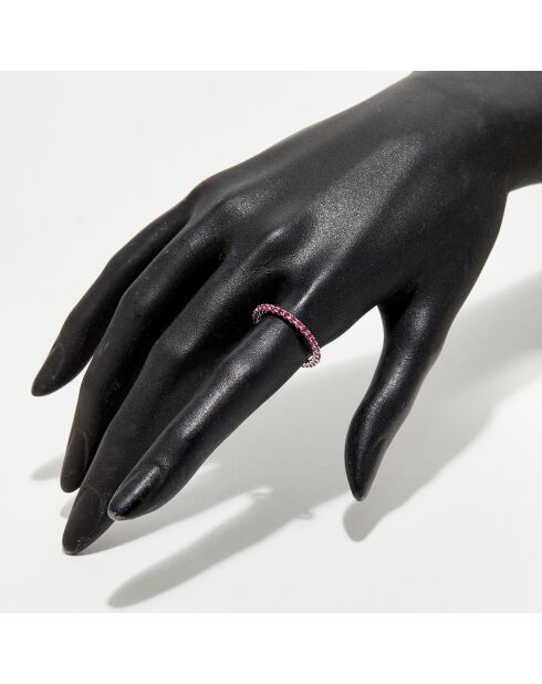 Anello con rubini in oro bianco 0,65 ct