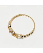 Kalys 0,08 ct diamanten en 0,18 ct citrines geelgouden ring