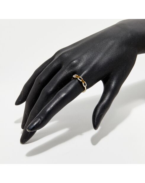 Kalys 0,08 ct diamanten en 0,18 ct citrines geelgouden ring