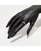 Melusine 0,09 ct diamant en 0,42 ct citrien geelgouden ring