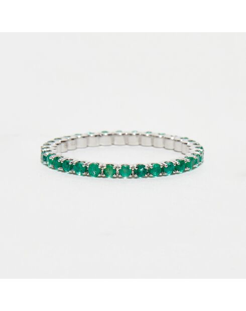 Bague Emeraudes 0.57 ct or blanc