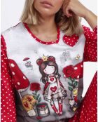 Pyjama Finding My Way rose framboise