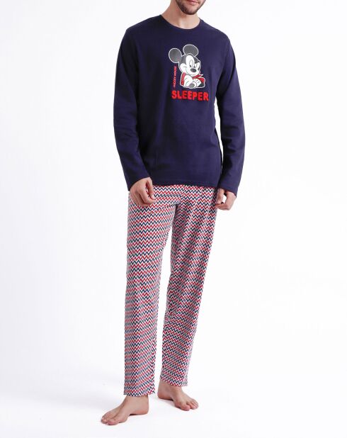 Pyjama Zigzag Mickey bleu marine