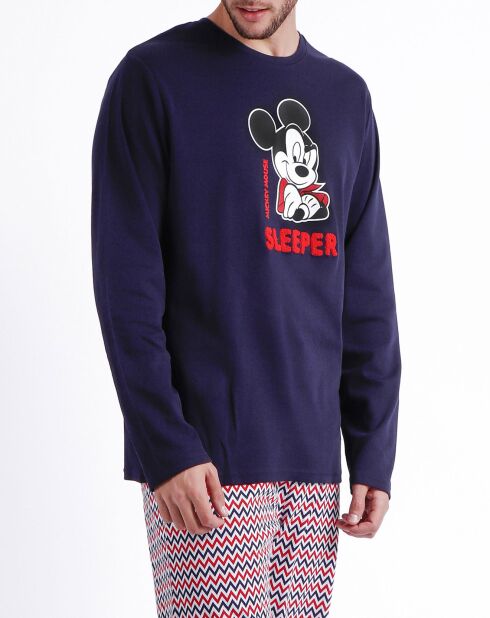 Pyjama Zigzag Mickey bleu marine