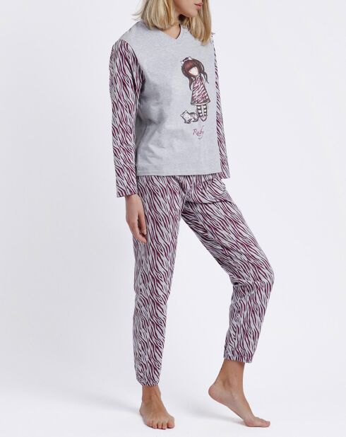 Pyjama Ruby Wild gris