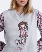 Pyjama Ruby Wild gris