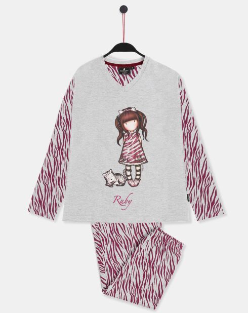 Pyjama Ruby Wild gris