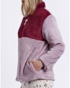 Veste polaire Love Is A Best Friend mauve