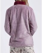 Veste polaire Love Is A Best Friend mauve