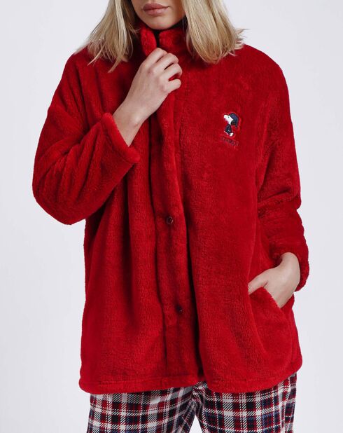 Veste polaire Snoopy rouge