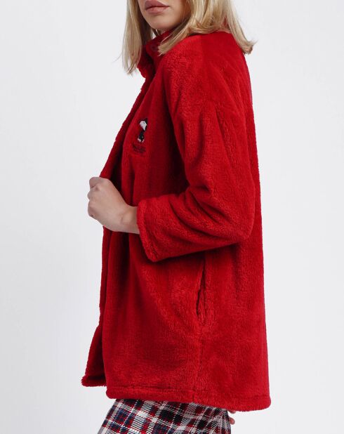 Veste polaire Snoopy rouge