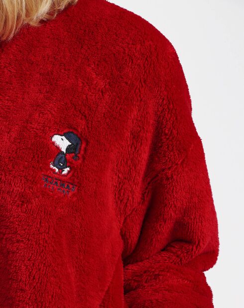 Veste polaire Snoopy rouge