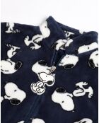 Veste polaire Snoopy bleu marine