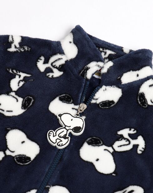 Veste polaire Snoopy bleu marine