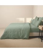 Housse de couette satin de coton Julia vert pistache