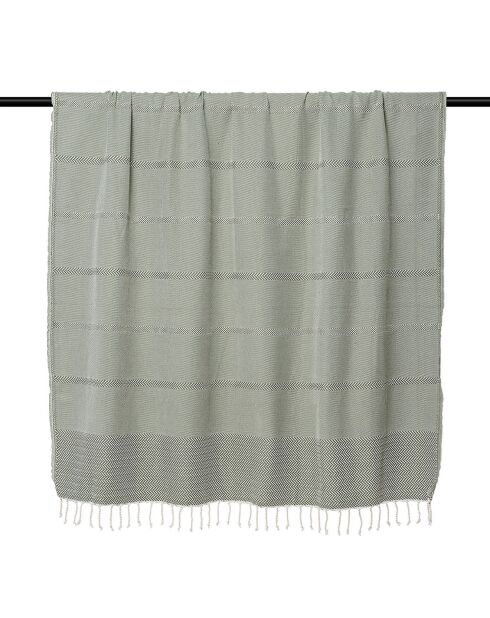 Plaid coton Oslo olive