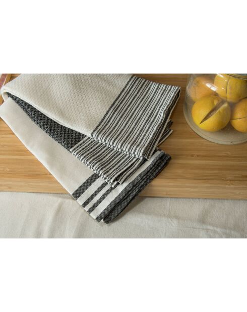 3 schwarze Mahdia Küchentücher