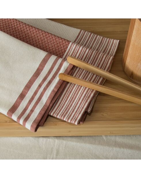 3 Torchons de cuisine Mahdia tomette