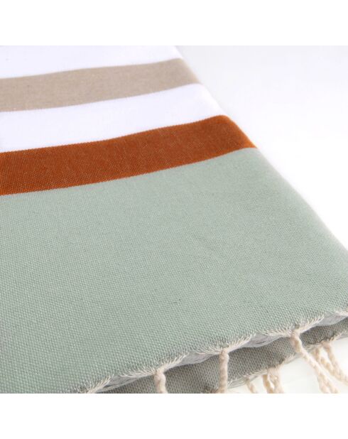 Arcachon tricolore fouta beige/terracotta