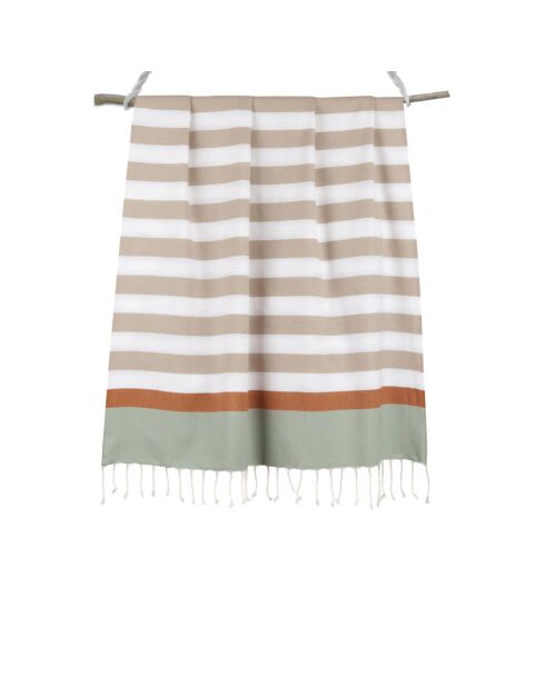 Arcachon tricolore fouta beige/terracotta