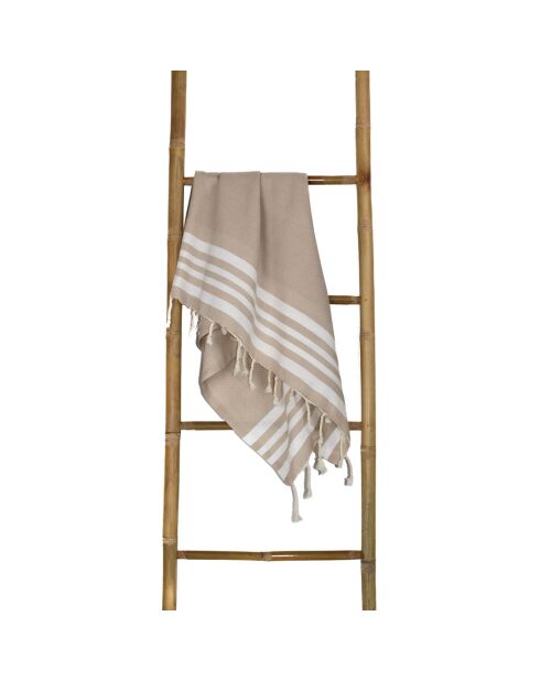 Fouta Newport beige a nido d'ape