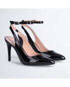 Escarpins en Cuir Paneo noirs - Talon 10 cm