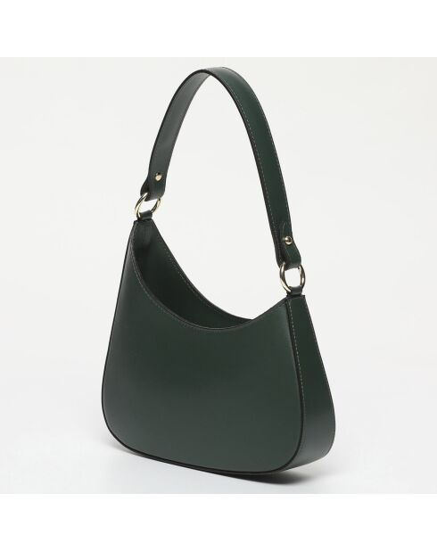 Sac porté épaule en Cuir Aline vert olive - 27.5x21x6.5 cm